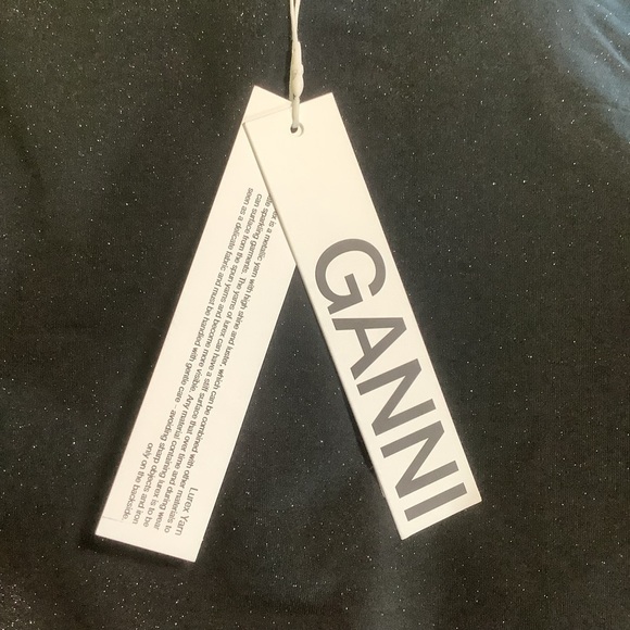 NWT GANNI Animal Leopard Print Metallic V-Neck Cardigan Sweater Size 40 EU/8 US - Picture 10 of 16